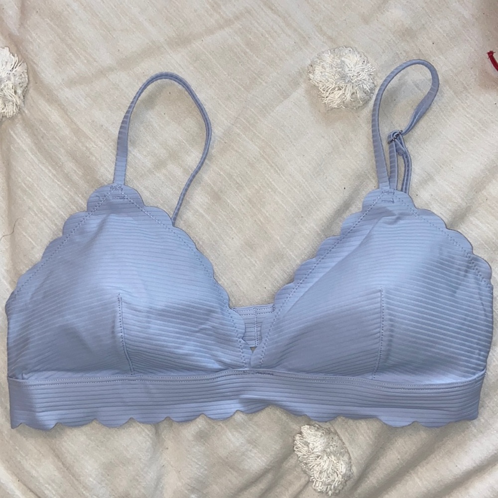 Blue bikini top